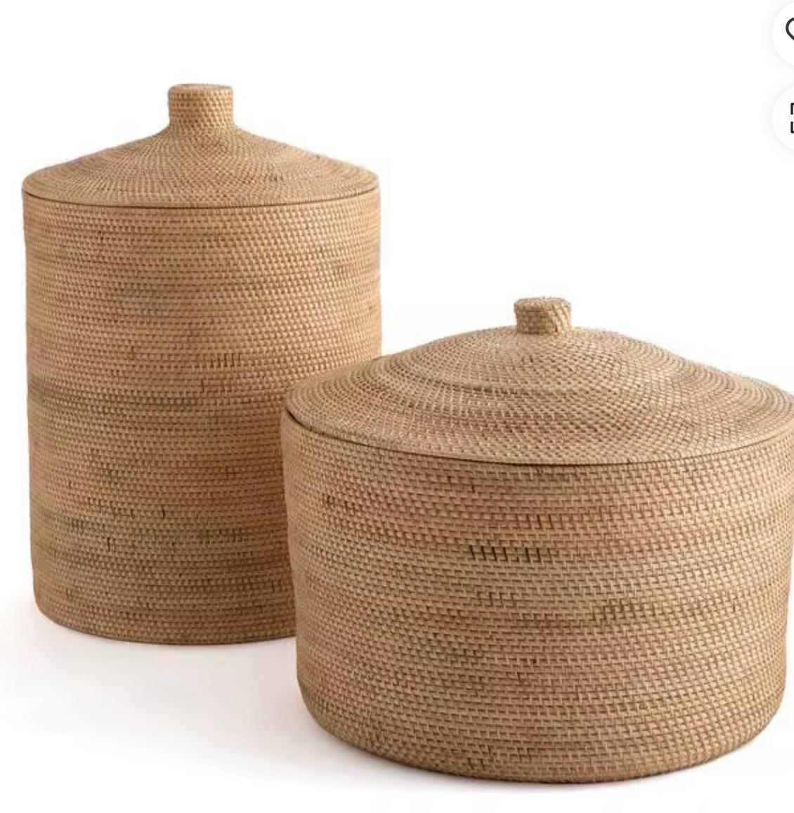 Panier de rangement avec couvercle - collection Allada