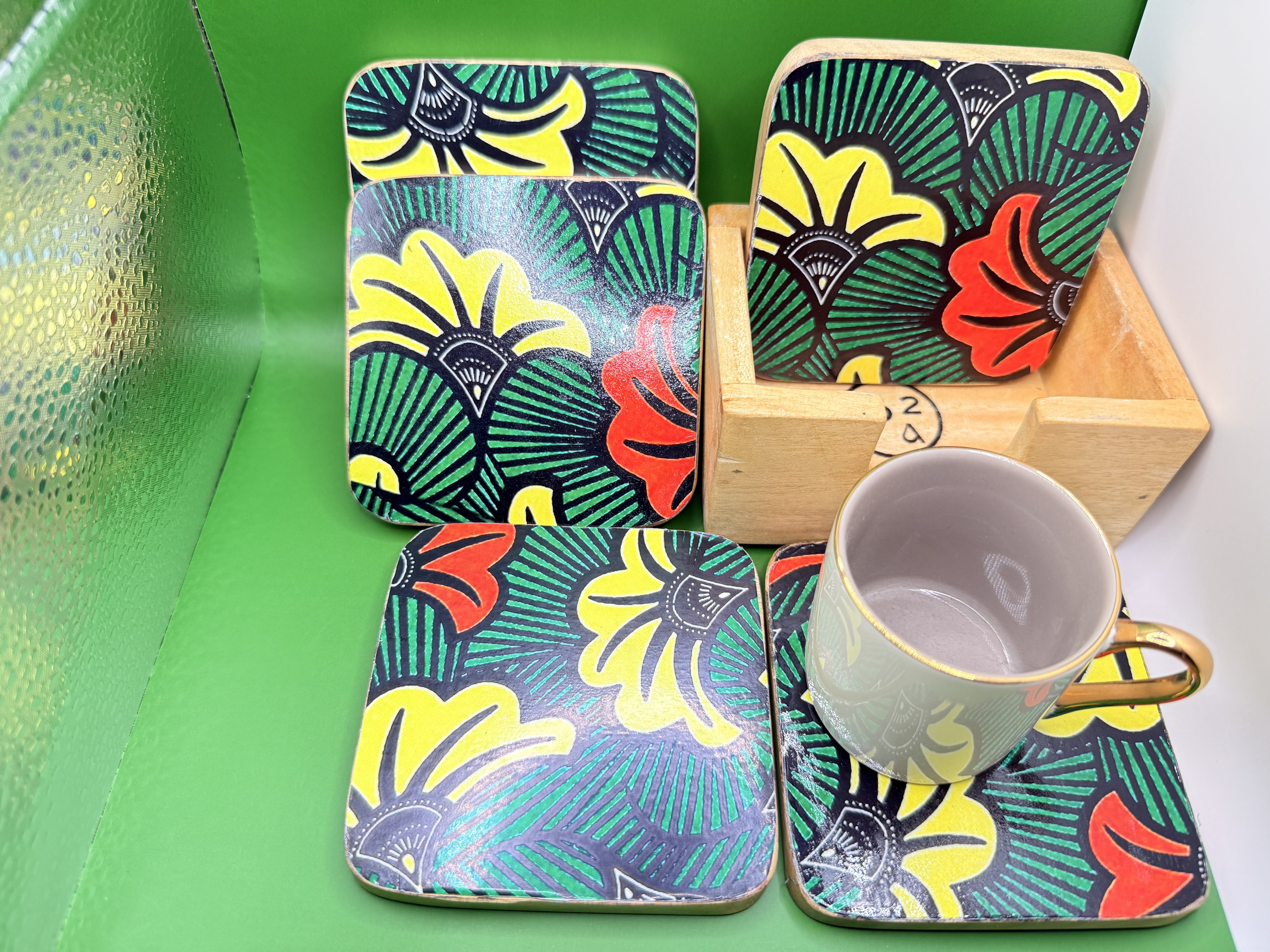 Coffret Dessous de verre - en Bois Mélina