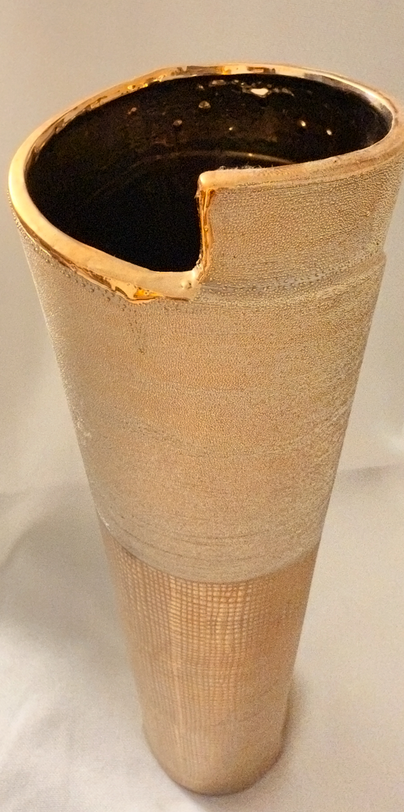 Vase Cylindrique – Finition Minérale Sable